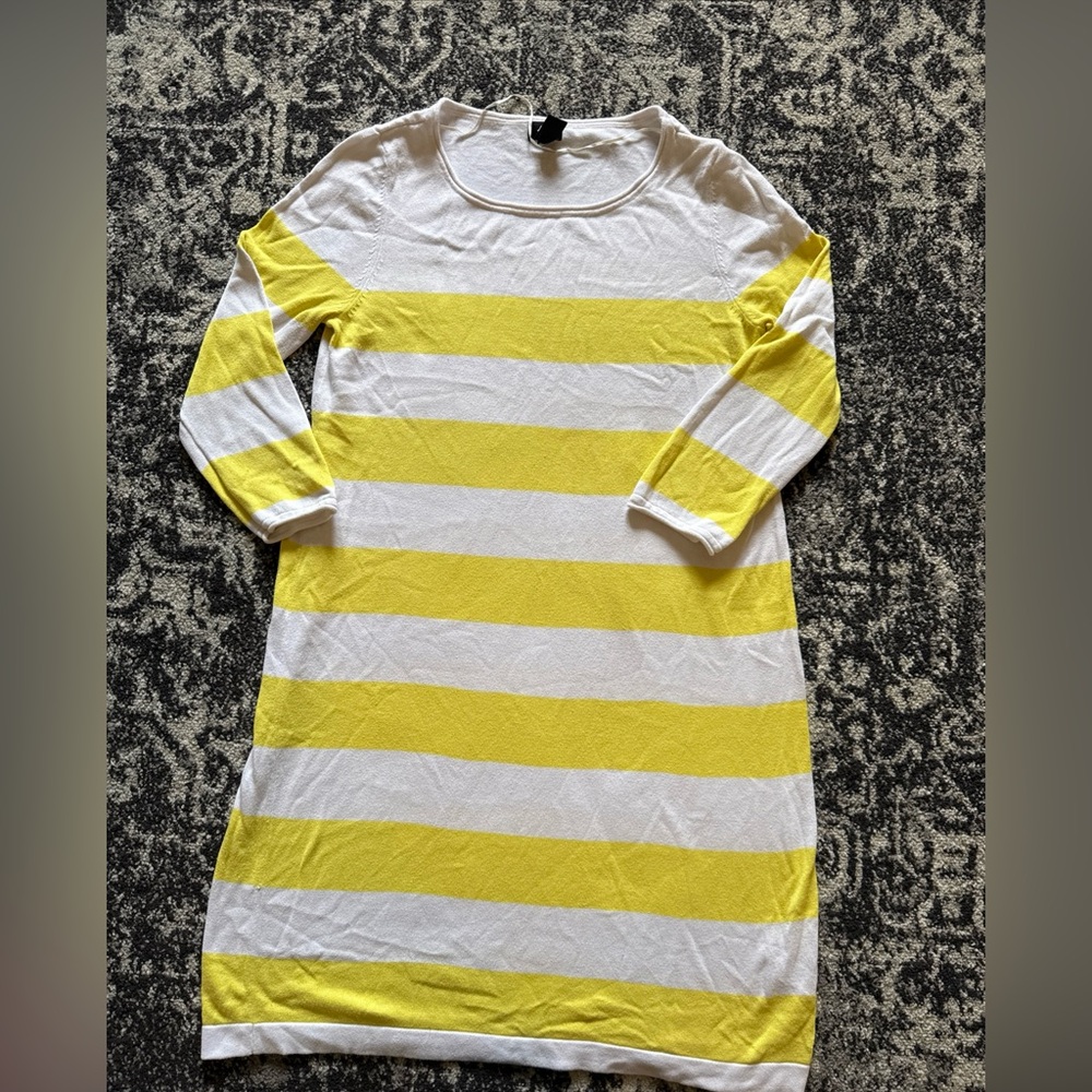 H&M Yellow and White Striped Dress